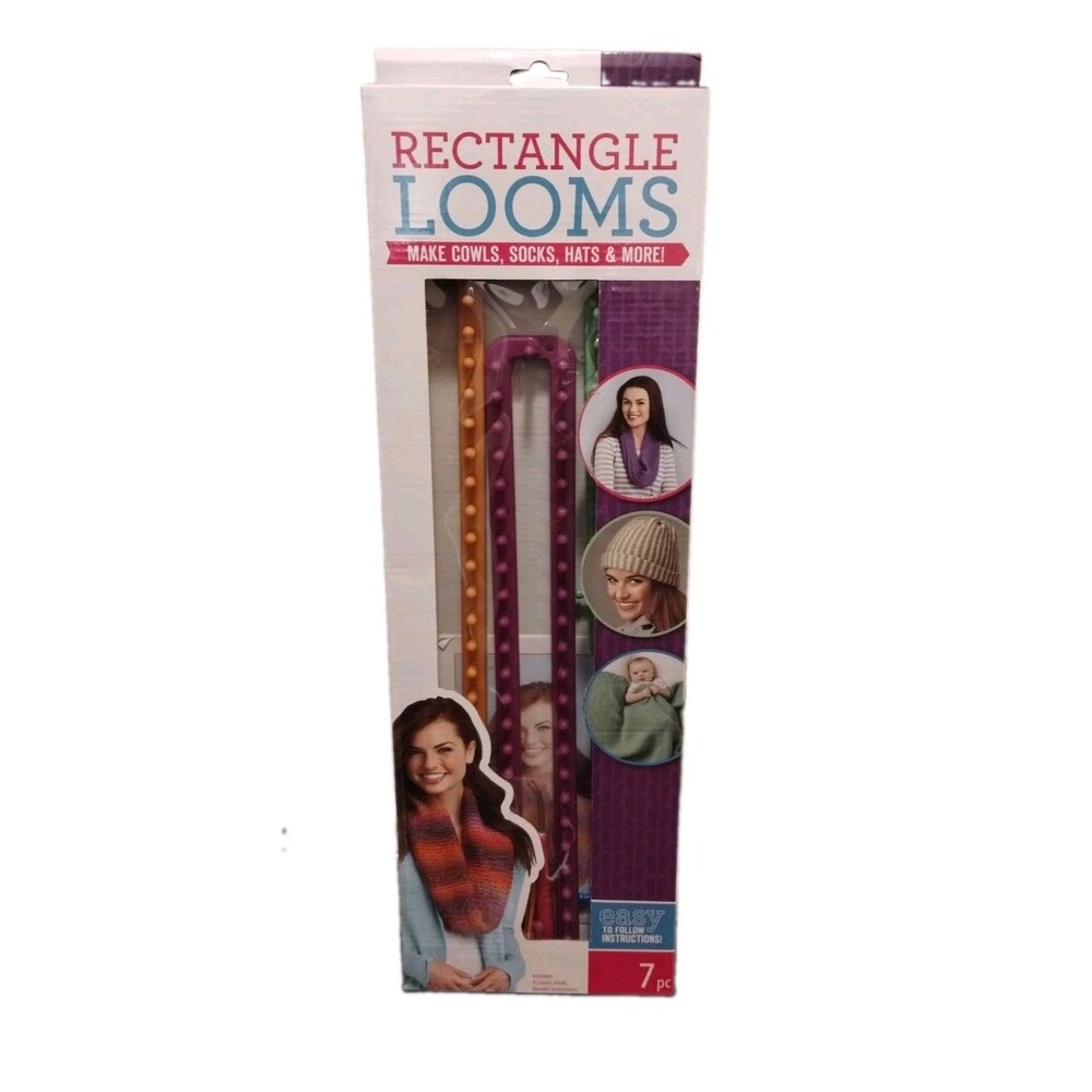 Leisure Arts Rectangle Knitting Loom Set, 7 pc - NIB